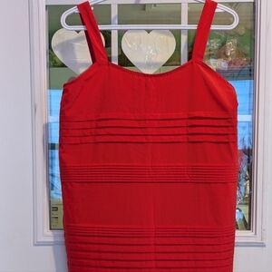 Jacob Vibrant Red Pleated Dress